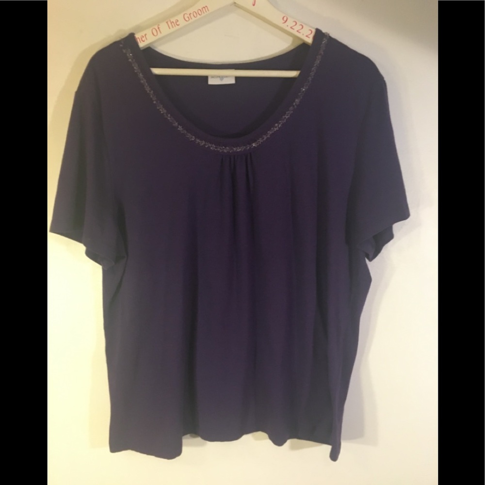 Purple scoop neck t shirt